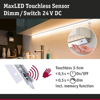 Paulmann 79840 Stripe MaxLED senzorový stmievač bezdotykový DC 24V max. 144W biely svetelný pásik