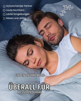 Špunty do uší do uší, veľkosť 2, ultra mäkké potlačenie hluku na spanie, tmavo čierna + svetlo modrá