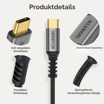 Audio kábel USB-C na RCA, stereo adaptér z USB-C na 2RCA, 2 m