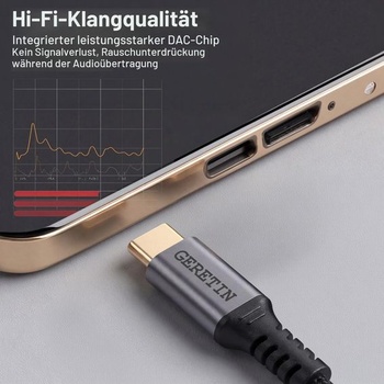 Audio kábel USB-C na RCA, stereo adaptér z USB-C na 2RCA, 2 m