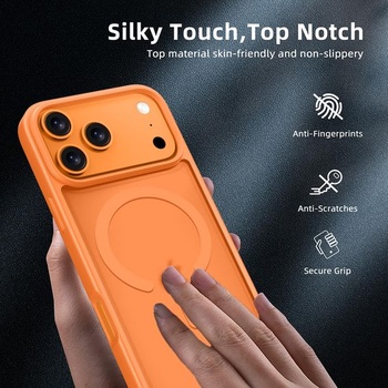 Matný kryt X-level pro iPhone 17 Pro, pro MagSafe, kosmicky oranžový