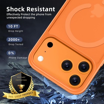 Matný kryt X-level pre iPhone 17 Pro, pre MagSafe, kozmicky oranžový