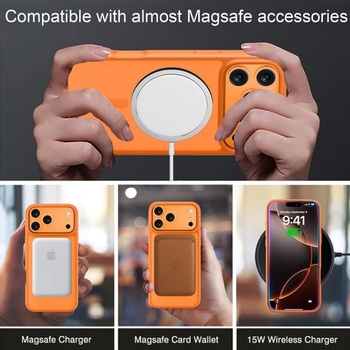 Matný kryt X-level pre iPhone 17 Pro, pre MagSafe, kozmicky oranžový