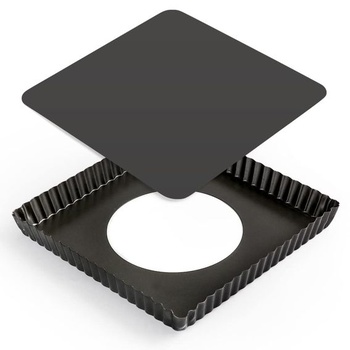 Štvorcová forma na tortu, forma na quiche s odnímateľným dnom, štvorcová forma na koláč s