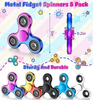Coolden 5dílný Fidget Spinner Kovové Fidget hračky Finger Spinner pro děti