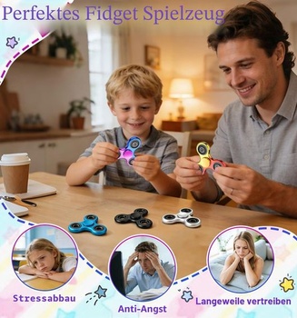 Coolden 5dílný Fidget Spinner Kovové Fidget hračky Finger Spinner pro děti