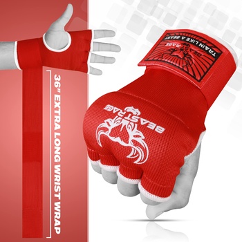 BEAST RAGE Boxerské obväzy Gélové rukavice MMA 75cm dlhé polstrované elastické boxerské rýchle