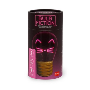 LEGAMI - Stolní lampa ve tvaru žárovky, dobíjecí pomocí USB kabelu, bezdrátová, žárovková fikce,