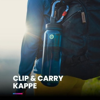 Fľaša na vodu HydraPak Recon Clip & Carry so širokým hrdlom (24 oz, antracitovo šedá) 750 ml šedá
