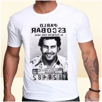 Pánske tričko s motívom Pablo Escobar biele