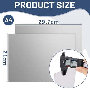 LALAGO 2 kusy plechu z nerezovej ocele 304 29,7 × 21 cm 0,5 mm A4 2 kusy 29,7x21 cm hrúbka 0,5 mm