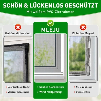 Síť proti hmyzu na okno 130 x 130 cm, řezatelná sklolaminátová síťovina 130 x 130 cm, bílý rám,