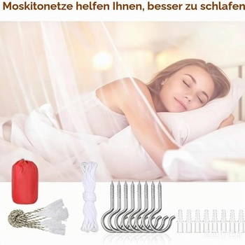Moskytiéra 200 x 220 x 200 cm, moskytiéra do postele, jemná a odolná sieťovina, vhodná pre domácnosť