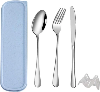 Sada kempingových príborov Lunch Box, 5dielna, nerezová…