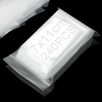 240 sáčků na zip 7×11 cm, malé průhledné sáčky s tlačítkem…