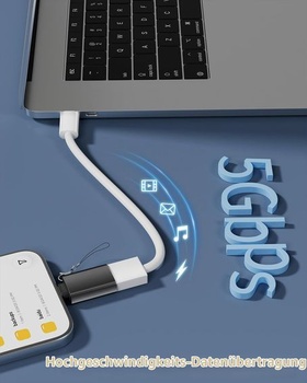 Adaptér Lightning na USB, balení 2 ks, kabelový klíč Lightning samec-USB samice pro iPhone 14 13 12