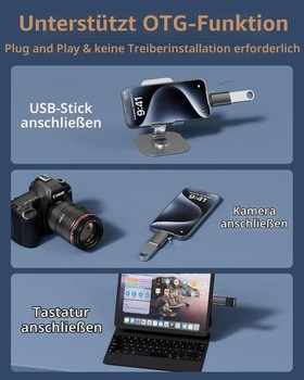 Adaptér Lightning na USB, balení 2 ks, kabelový klíč Lightning samec-USB samice pro iPhone 14 13 12