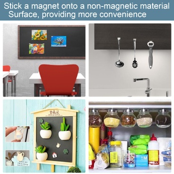 Neodymové magnety, samolepiace magnety, 20x10x1mm Ultra silný obdĺžnikový magnet s lepiacou fóliou pre
