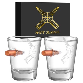 Personalizované sklenené panáky, 60ml panáčik, sada 2 kusov…