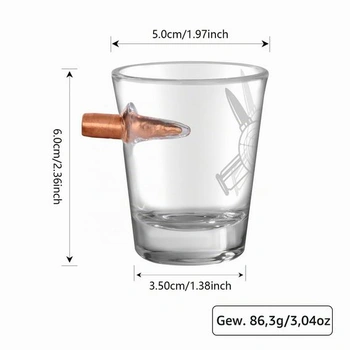 Personalizované sklenené panáky, 60ml panáčik, sada 2 kusov s krabičkou, priehľadné
