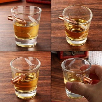 Personalizované sklenené panáky, 60ml panáčik, sada 2 kusov s krabičkou, priehľadné