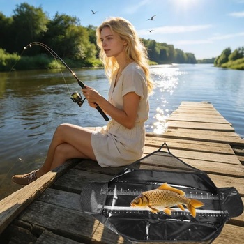Podložka na odháčkovanie s krajčírskym metrom 120 × 65 cm, skladacia rybárska podložka z PVC