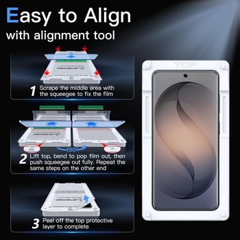Ochranná fólia JETech TPU pre Samsung Galaxy S26 Plus, automatické zarovnanie