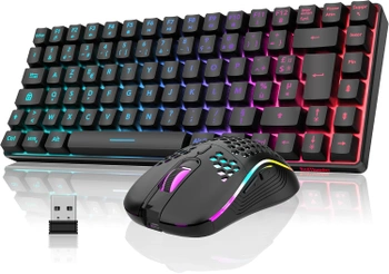 Set klávesnice a myši RedThunder bezdrátové, podsvícené