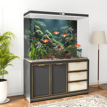 MIRRORANG 61x30cm tropické akvárium plakát pozadí říční říční a jezerní vodní rostlina podvodní