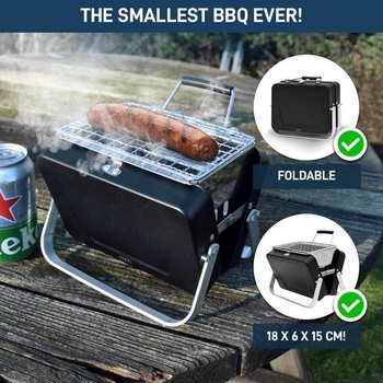 MikaMax – Nejmenší gril na světě – Skládací mini gril pro kempování, pláž, pikniky a festivaly –
