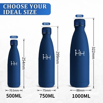 750ml nerezová láhev na vodu, termoska, bez BPA, nepropustná, dvoustěnná, vakuově izolovaná,
