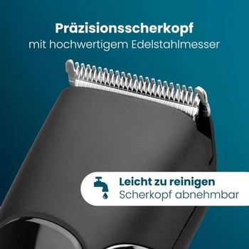Zastrihávač vlasov Clatronic® 1–30 mm | Strihacia hlava z nerezovej ocele | 16 nastavení dĺžky | Výdrž