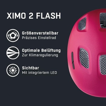 Cyklistická prilba Alpina Ximo 2 Flash, tmavo ružovo-fialová matná, veľkosti 49-54