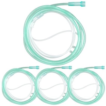 4 kusy kyslíkové nosové kanyly, kyslíková trubica 6 mm x 2 m vyrobená z lekárskeho PVC materiálu,