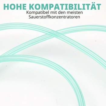4 kusy kyslíkové nosové kanyly, kyslíková trubica 6 mm x 2 m vyrobená z lekárskeho PVC materiálu,