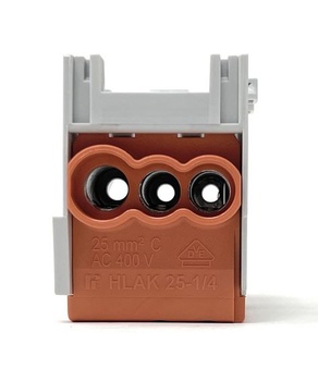 Odbočná svorka Pollmann HLAK 25 1/4 M2 hnědá