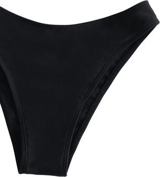 GORGLITTER Dámske Súpravy Push Up Bikin Triangle Plavky Halterneck Plavky dvojdielne čierne S