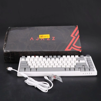 Mechanická klávesnice AJAZZ AK820, 75% hot-swappable drátová klávesnice s ovládáním hlasitosti, PBT