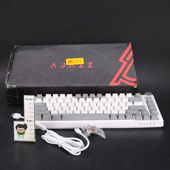 Mechanická klávesnice AJAZZ AK820, 75% hot-swappable drátová klávesnice s ovládáním hlasitosti, PBT