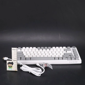 Mechanická klávesnice AJAZZ AK820, 75% hot-swappable drátová klávesnice s ovládáním hlasitosti, PBT