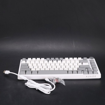 Mechanická klávesnice AJAZZ AK820, 75% hot-swappable drátová klávesnice s ovládáním hlasitosti, PBT