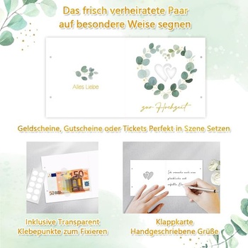 Svadobné dary pre nevestu a ženícha, elegantný finančný darček na svadbu, balenie finančného darčeka s