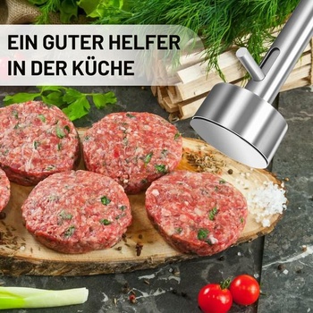 Porcionér na falafel z nerezovej ocele s odmerkou na mäsové guličky
