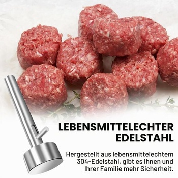 Porcionér na falafel z nerezovej ocele s odmerkou na mäsové guličky
