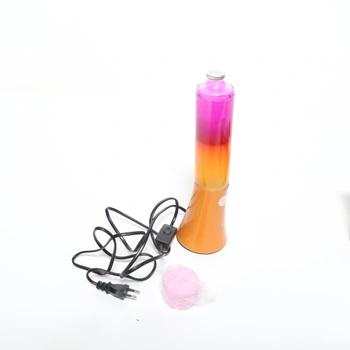 Fisúra - Ružová lávová lampa s oranžovou základňou a sklom s unikátnym gradientným efektom. Retro