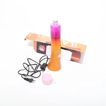 Fisúra - Ružová lávová lampa s oranžovou základňou a sklom s unikátnym gradientným efektom. Retro