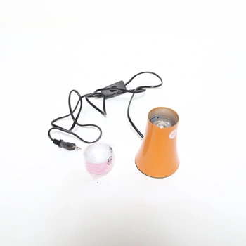 Fisúra - Ružová lávová lampa s oranžovou základňou a sklom s unikátnym gradientným efektom. Retro
