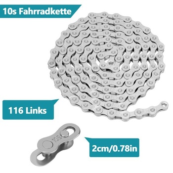 10rychlostní řetěz na kolo – 116 článků | Včetně zámku řetězu (SLIBER10S)