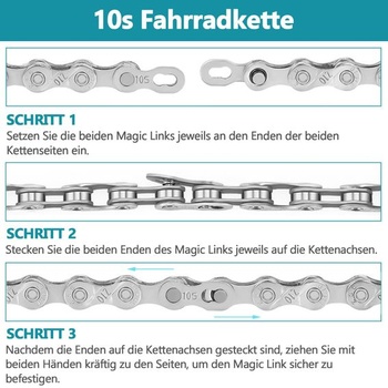 10rychlostní řetěz na kolo – 116 článků | Včetně zámku řetězu (SLIBER10S)