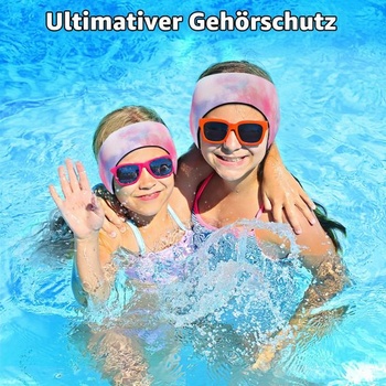 Detská plavecká čelenka HeySplash, elastická neoprénová ochrana sluchu, veľkosť S (1-3 roky),
